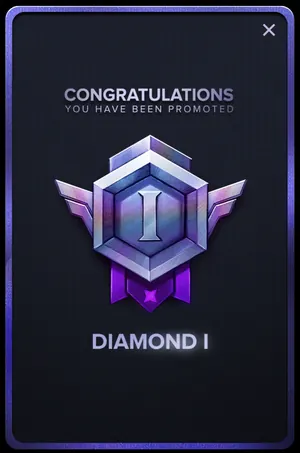 Gamba Diamond I rank badge