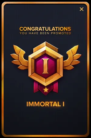 Gamba Immortal I rank badge